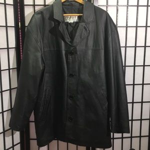 COMINT 100% Leather Coat Size L